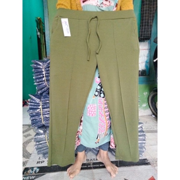 ADA JUMBO fit BB 80+kg &amp; REMAJA / PAHA &amp; PINGGANG MELAR✔ HOMY DOTY PANTS ~ Crepe Waffle ELASTIS, SOFT &amp; TEBAL | COD size/warna varian cantik/celana panjang wanita/big size