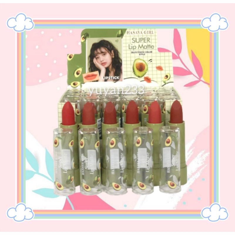 PROMO!!! 6PCS LIPSTIK AVOCADO HASAYA GIRL HH1039