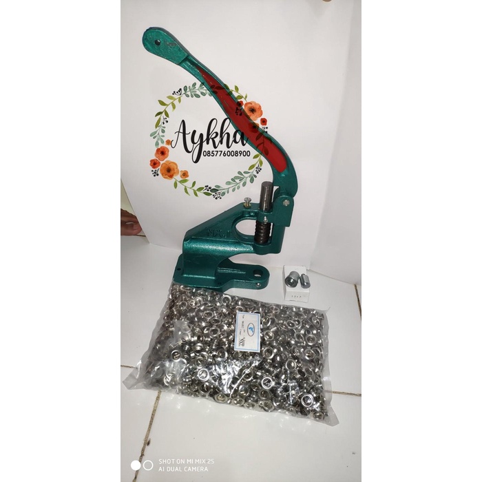 Omya | Paketan Hand Press Handpress Mata Ayam Sapi Eyelet Banner Spanduk 12Mm