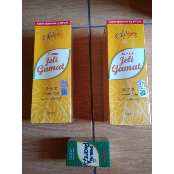 2 botol jelly gamat luxor 1000 GRATIS 1 botol spirulina luxor 200 tab