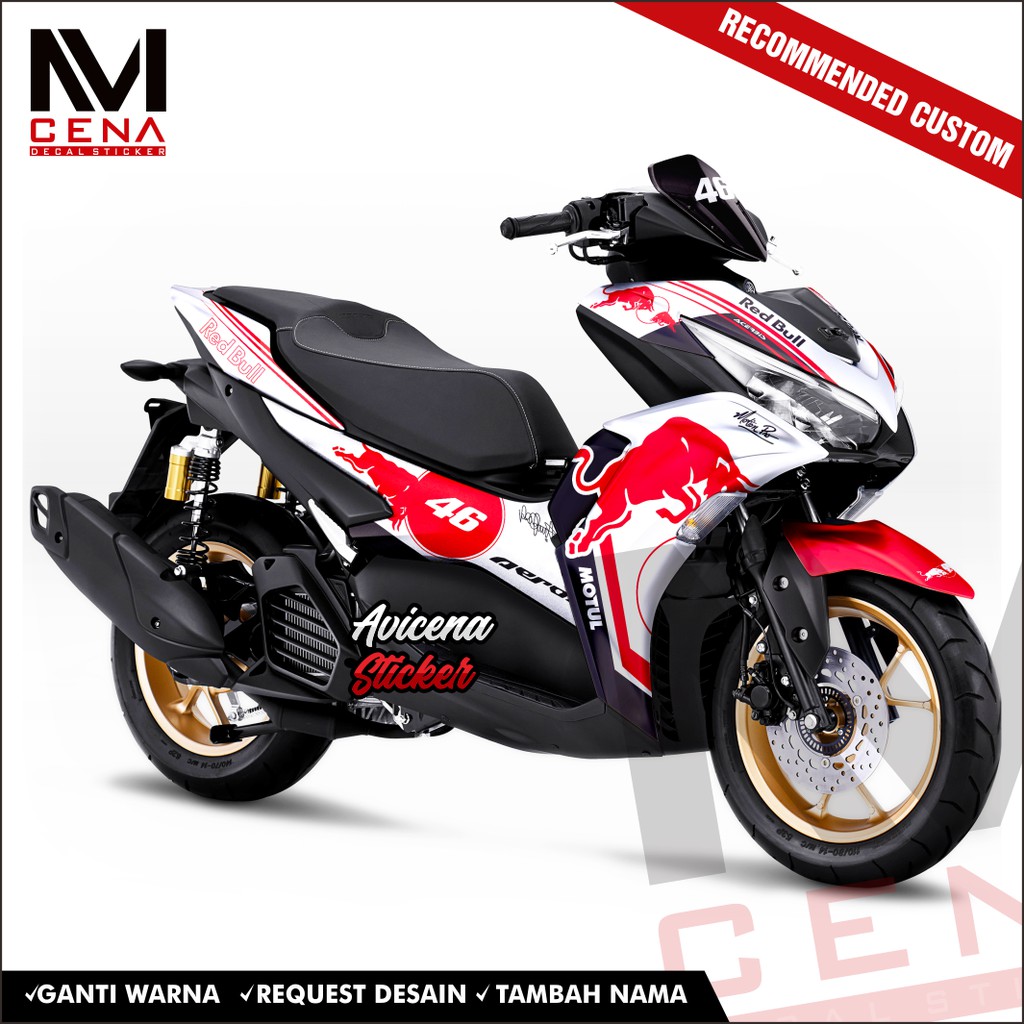 Sticker Decal Aerox Connected 2021 Decal Sticker Aerox 2021 Dekal Aerox W Bull