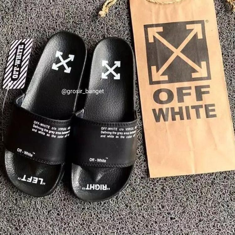Harga Murah EAFHL Sandal Off-WHITE Virgil Abloh Grade Ori, Sandal KAWS Supreme Sesame Street, sandal