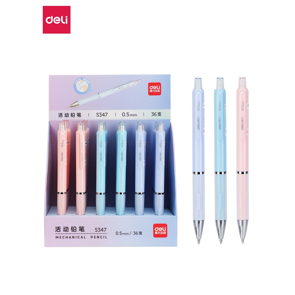 

PENSIL MEKANIK CETREK 0.5 MM DELI MECHANIC PENCIL PASTEL SOFT COLOUR S-347