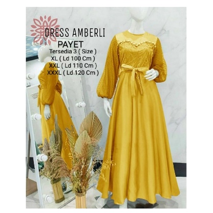 PAKAIAN GAMIS WANITA TERBARU/MAXI AMBERLI DRESS 3 SIZE XL-XXL-XXXL/MATT MOSCREPE MIX TILLE DAN BROKAT/PAKAIN MUSLIM TERBARU/PAKAIAN GAMIS TERBARU/GOOD QUALITY