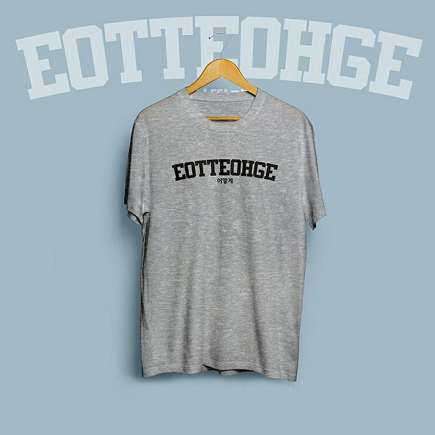 Brother Store Kaos Korea - EOTTEOHGE bagaimana Black - Abu Misty Premium