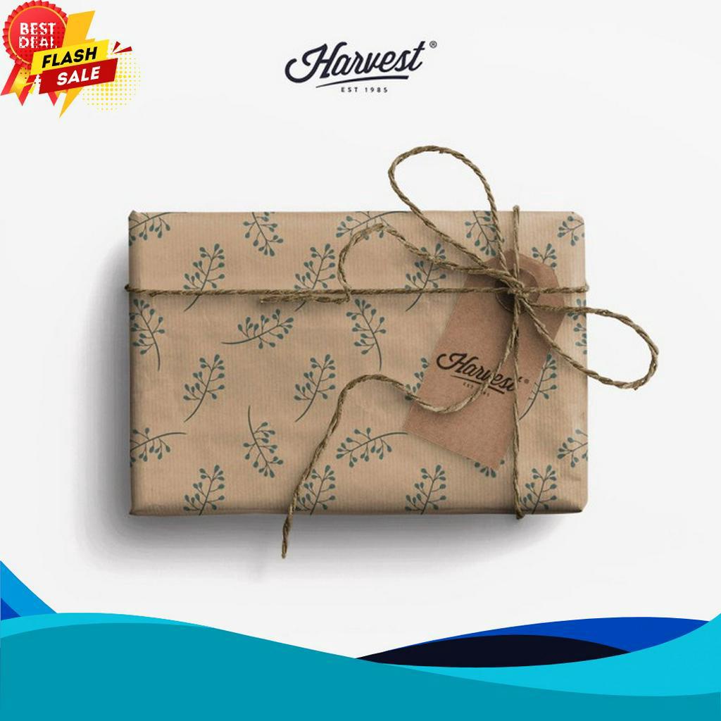 

STOK SEDIKIT Paket Kertas Kado Tag Harvest EcoFriendly Gift Set Tiny Leaves