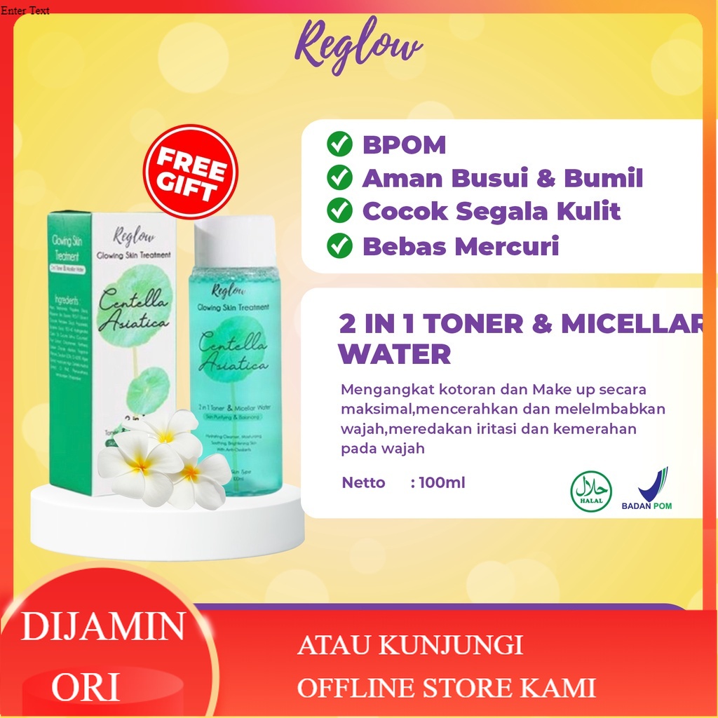 Toner Reglow Wajah Whitening BPOM Pembersih Muka Penghilang Flek Hitam Membandel Perawatan Kecantika
