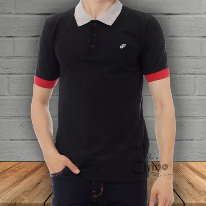 [[BISA COD]] Kaos Polo Hitam Kerah | Baju Polo Pria Dewasa Murah | Polo Shirt Cowok Lacoste Original