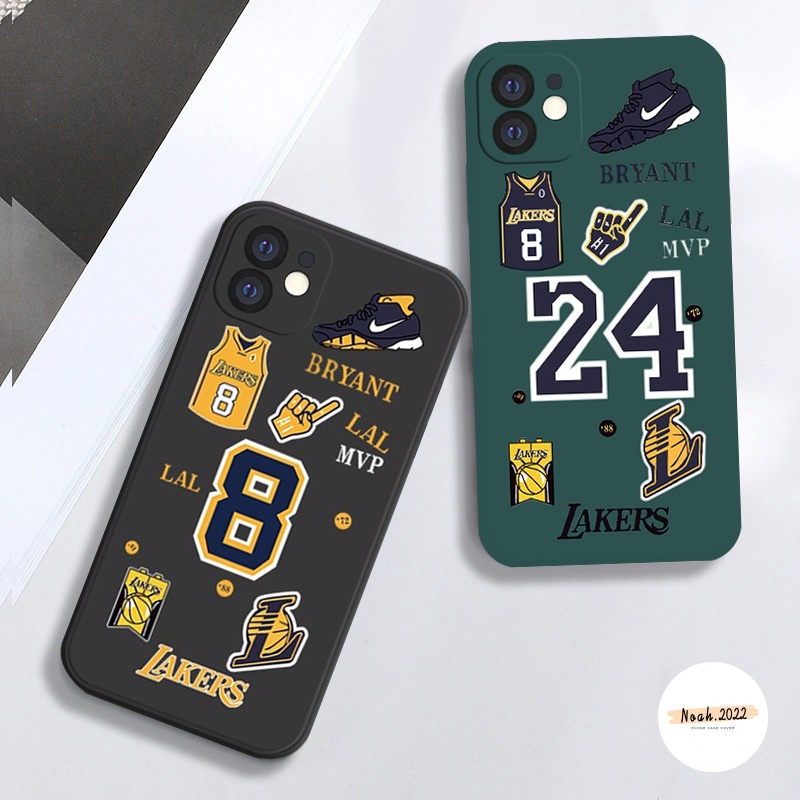 Soft Case TPU Motif NBA Kobe Untuk Iphone 13 12 11 Pro Max X XR XS Max 6 6s 7 8 Plus SE 2020