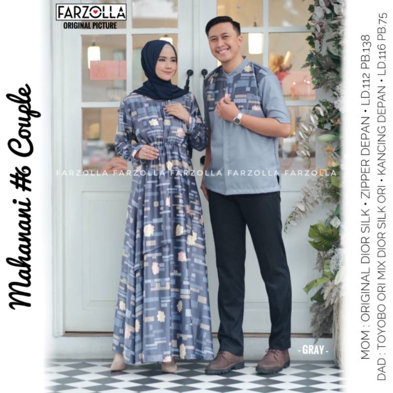 Maharani 6 Couple / Baju Couple Gamis dan Koko / Couple Kondangan by Farzolla