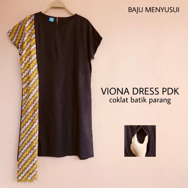 MAMIGAYA Nursing Wear VIONA Dress Pendek Dress Hamil Menyusui