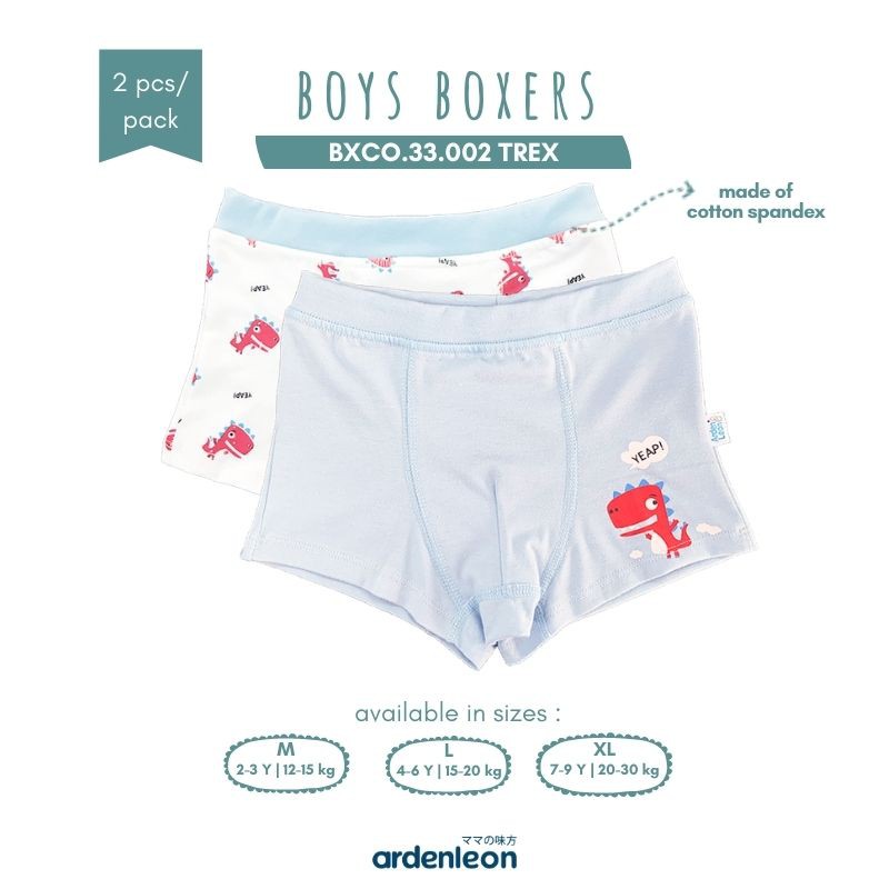 

ARDENLEON (2 pcs) Celana Dalam Anak Boxer Laki-Laki TREX BXCO.33.002