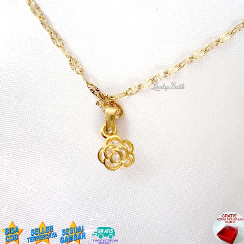 Lovelybutik - Kalung Titanium Anti Karat Anak Kecil Perempuan Model Fashion Terbaru Uk 35 Cm BONUS KOTAK PERHIASAN