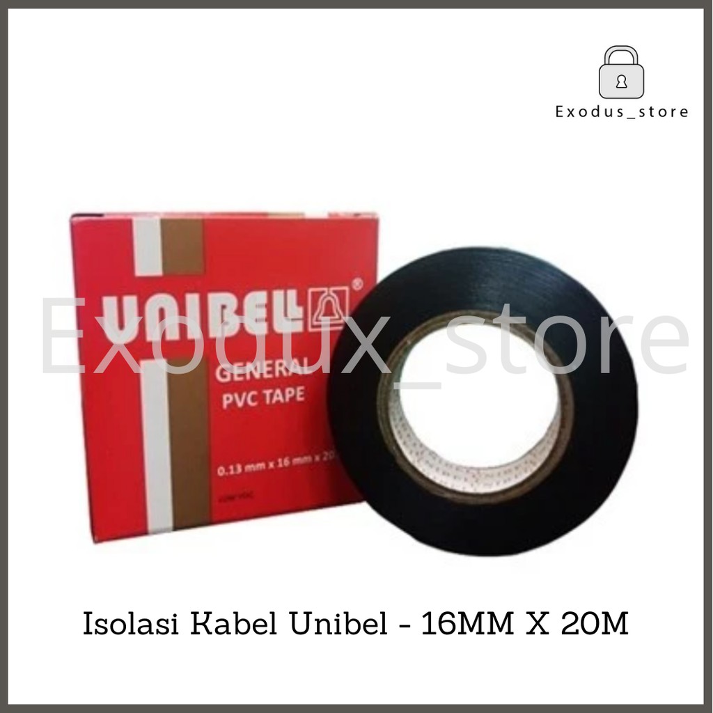 

Electric tape Unibel isolasi selotip kabel listrik hitam 16mm x 20mm
