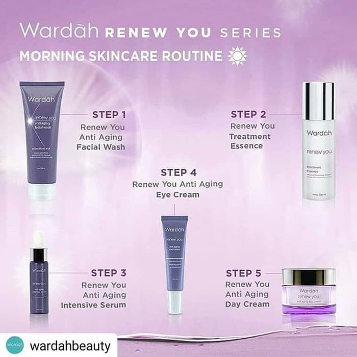 (READY&amp;ORI) Wardah Renew You Anti Aging Essence Serum Facial Wash Day Night Eye Cream Sleeping Mask