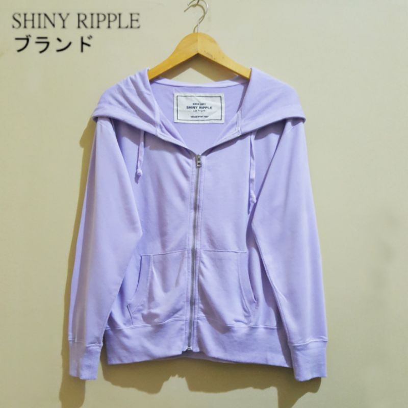 Preloved Shiny Ripple Zipper Hoodie Second ZipHoodie