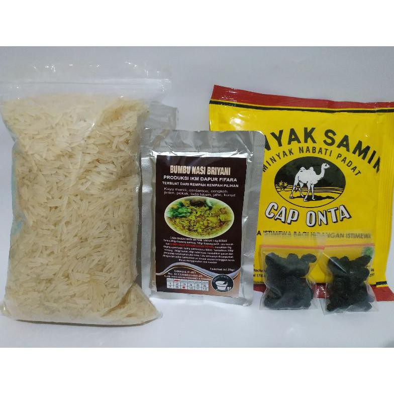 

{BISA COD} PROMO10 porsi nasi kebuli instan include minyak samin kismis bumbu fifara basmati 500 gr