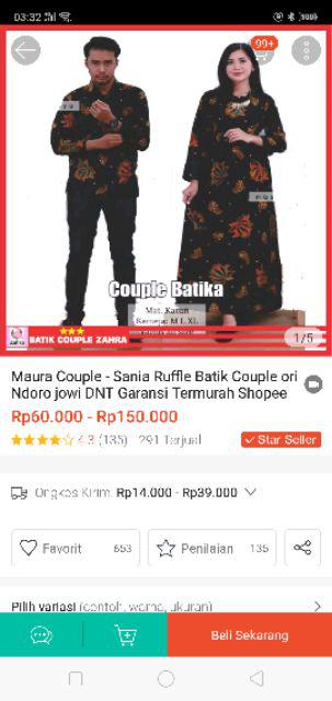 Maura Couple - Sania Ruffle Batik Couple Ori Ndoro Jowi Dnt Garansi Termurah Shopee Kg012