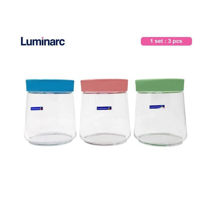 Toples Makanan / Luminarc Toples Kue Pot Swing Set / 3 Pcs