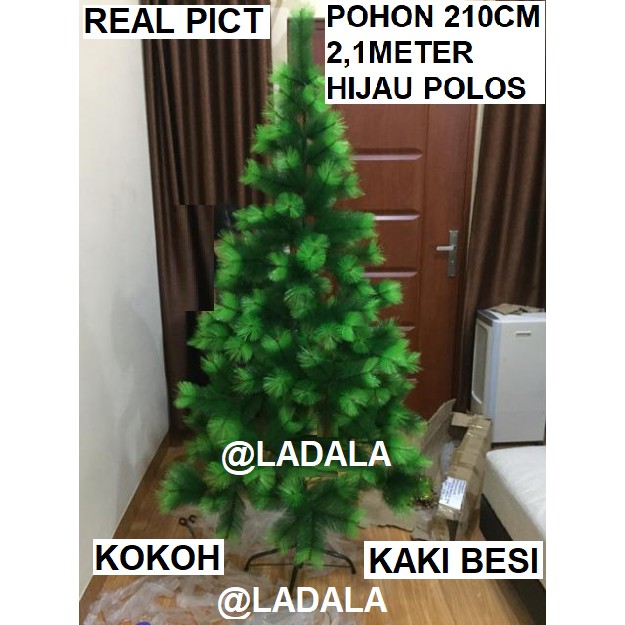 2,1meter Pohon Natal Hijau Jarum Polos 7 feet 7C 210 CM 2,1M Murah Meter fit 7aa 7s 5c 6aa 6c 6s 5aa tinggi besar 1meter 2meter terang P210 C210