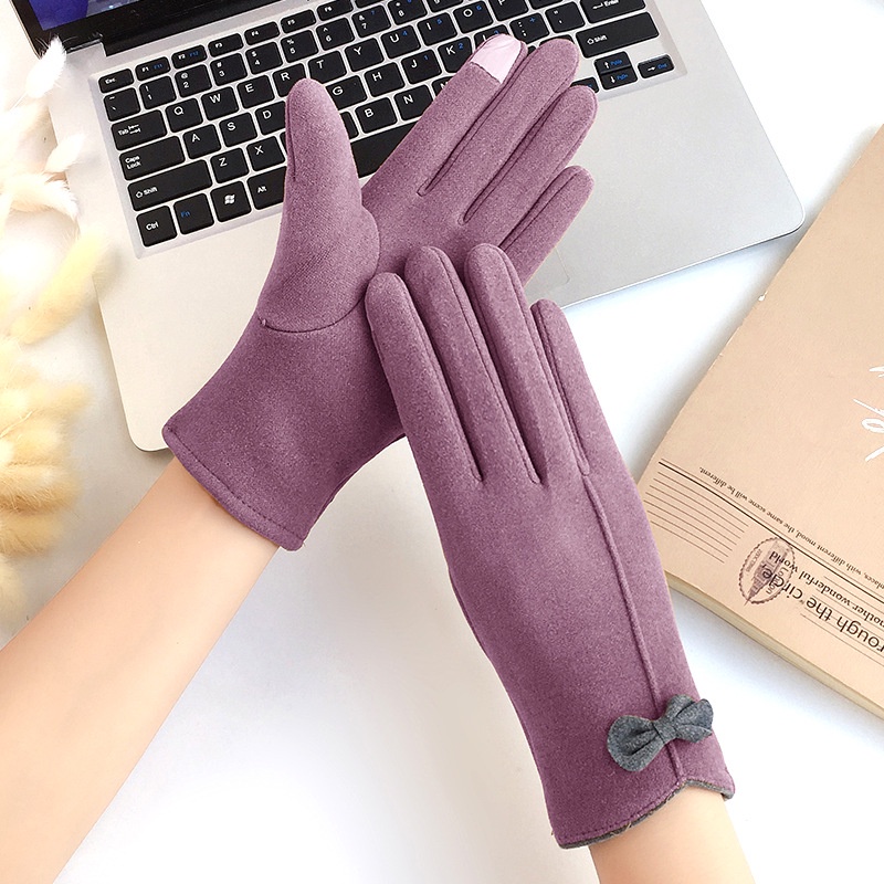 Sarung Tangan Wanita Simple Elegan Finger Touchscreen Korean Version / Sarung Tangan Cewek Lucu