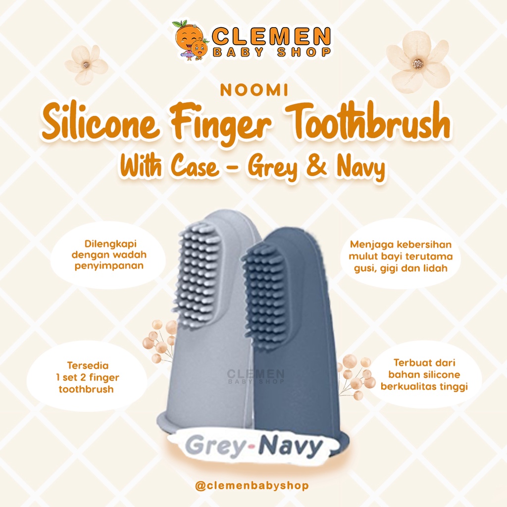 Noomi Silicone Finger Toothbrush With Case ( Sikat Gigi Bayi )