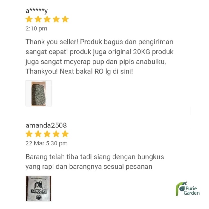 Pasir Kucing Zeolit Media Tanam Granule Indocat Premium 1kg TERMURAH!! PG SBY