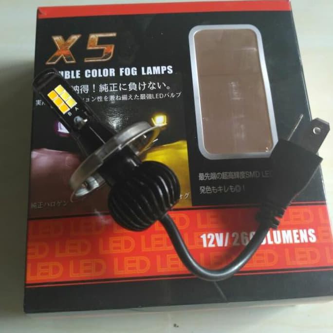 TERMURAH LAMPU LED UTAMA MOTOR MOBIL H4 2 WARNA #4
