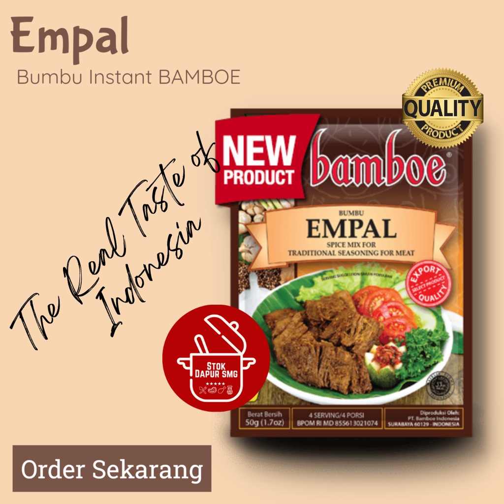 

BAMBOE Masakan Indonesia Bumbu Masak Instan Export Quality EMPAL 72gr