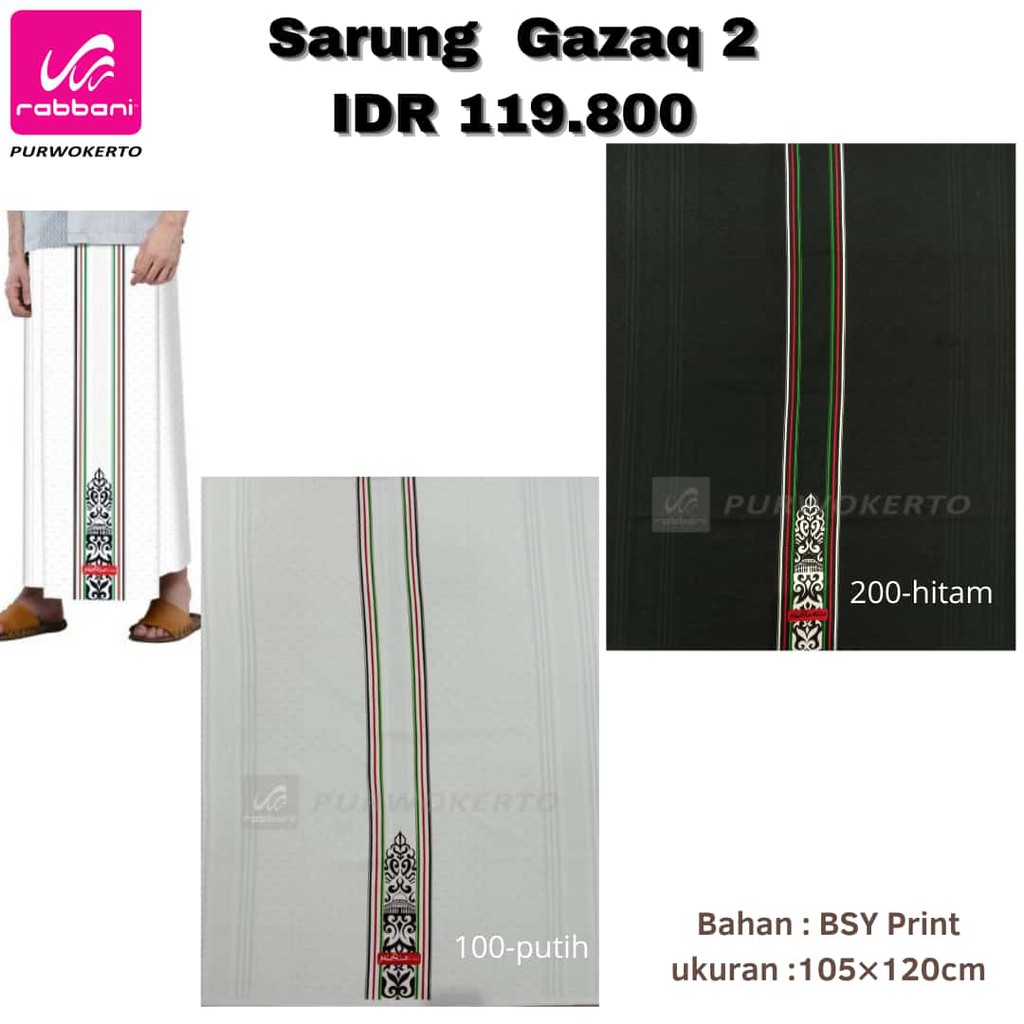 SARUNG RABBANI GAZAQ 2 / SARUNG GAZAQ 2 RABBANI TERBARU