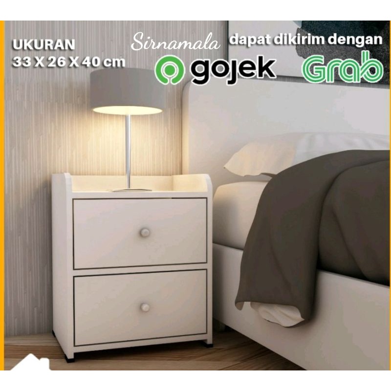 MEJA NAKAS KECIL BED SIDE TABLE LACI SERBAGUNA MEJA SAMPING