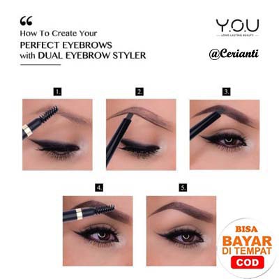 YOU Basic Collection Dual Eyebrow Styler [ Precise Brow Definer/Natural]