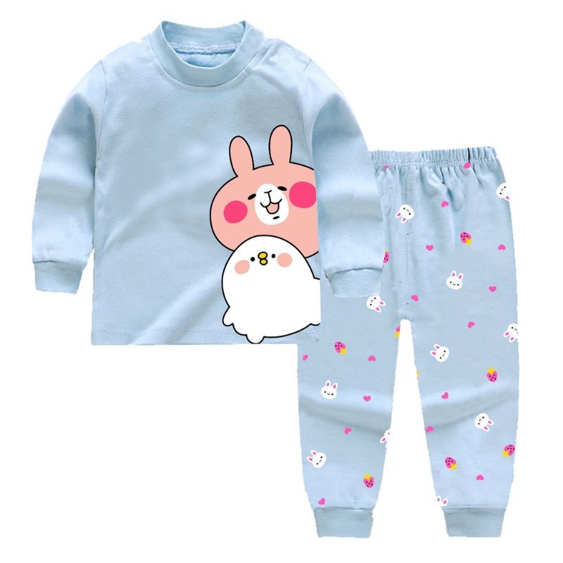 Piyama Anak Laki Laki dan Perempuan 1 Set umur 1-5 Tahun Baju tidur anak Motif Gratis Ongkir COD