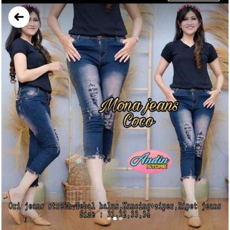 RA_CELANA JEANS 7/9/MONA JEANS RIPPED