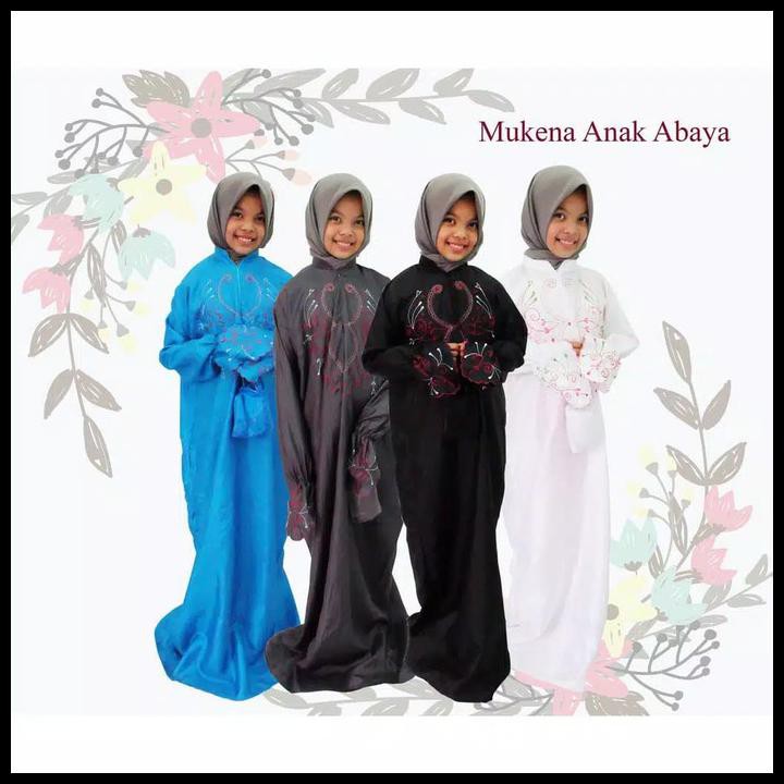 Mukena Anak Abaya - Abu-Abu