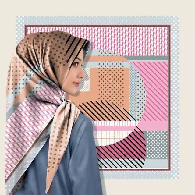Hijab Segiempat Deenay Kw Motif My Lady Pink