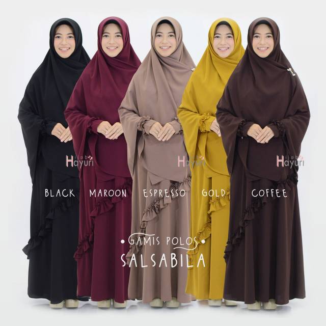 Gamis Polos Salsabila HIJAB HAYURI
