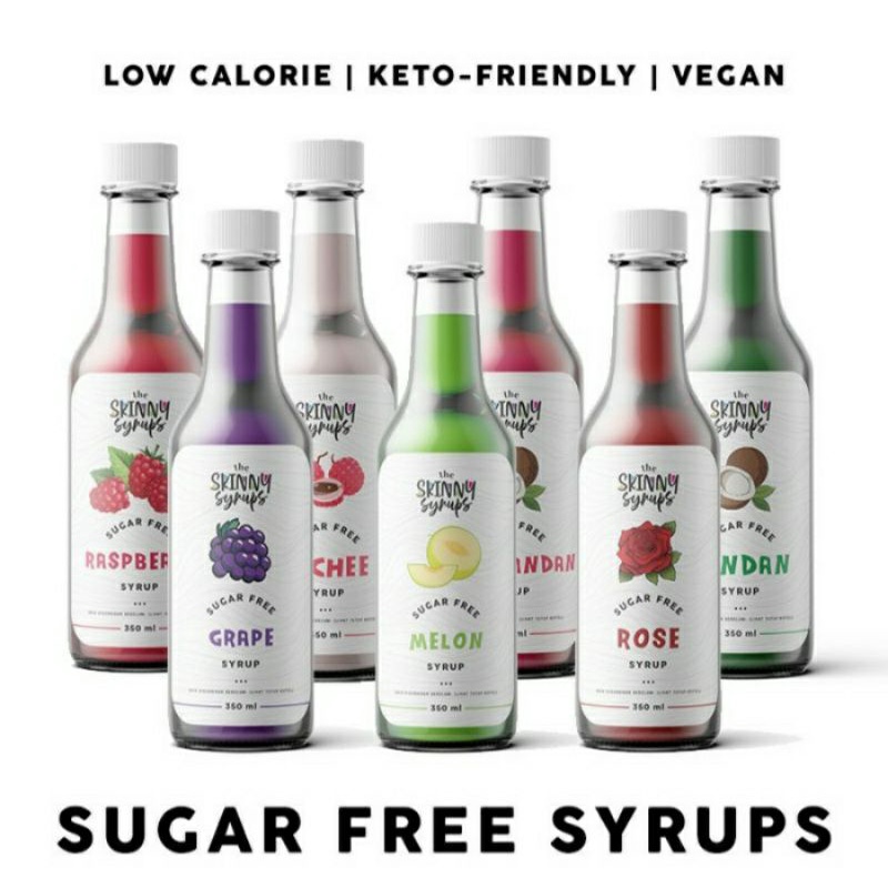 

Sugar Free Premium Syrup || The Skinny Syrups || Pandan 350ml