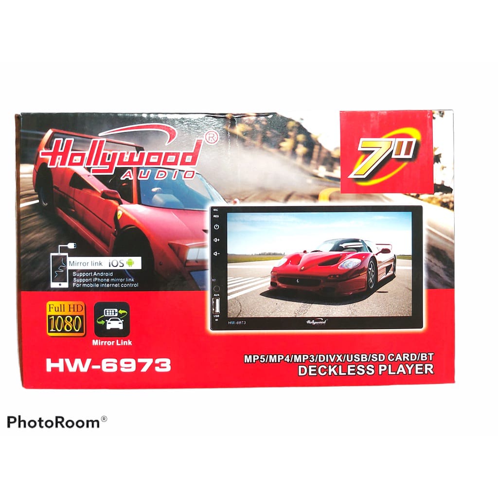 DECKLESS HW 6973 / DOUBLE DIN 7 INCH DECKLESS HOLLYWOOD HW 6973 MIRRORLINK MP5 PLAYER UNIVERSAL / HE