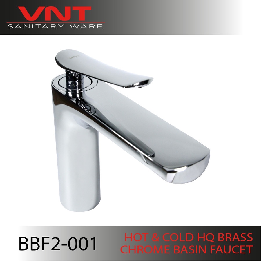 Keran Wastafel Hot &amp; Cold Kran Air Minimalis Brass Chrome Basin Faucet