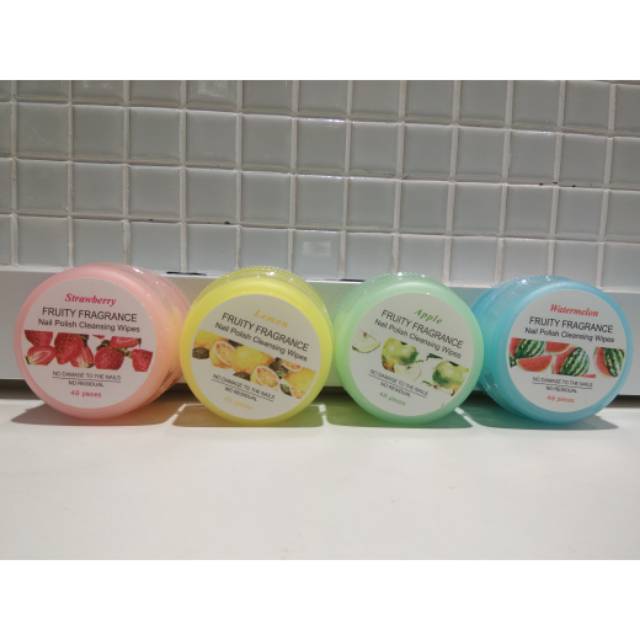 Pembersih kutek | nail polish cleansing wipes 2 X 48 'S MINISO