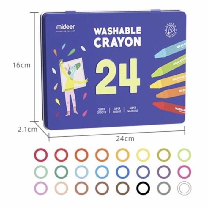 

Murah Mideer Washable Crayon 24 Pc Hemat