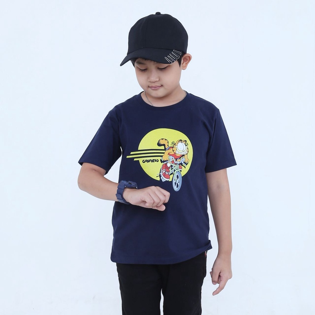 KAOS ANAK LAKI-LAKI MOTIF KARTUN KUCING 6-14 TAHUN