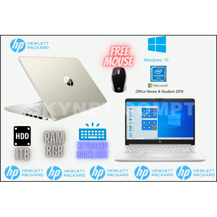 Hp 14s Cf2017tu Cf2018tu Intel N4020 Ram8gb Hdd1tb Intel Uhd Graphic Windows 10 Office Free Mouse Shopee Indonesia