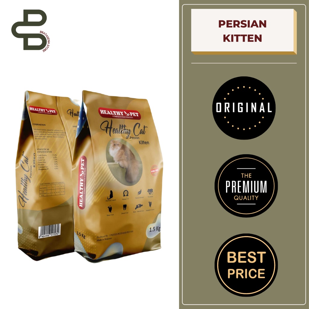 HEALTHY PET PERSIAN KITTEN DRY CAT FOOD / MAKANAN KUCING 1,5KG FRESHPA