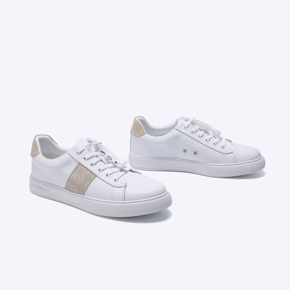 SEPATU SNEAKER EVERBEST PRIA ORIGINAL CASUAL KETS KULIT PUTIH EM90