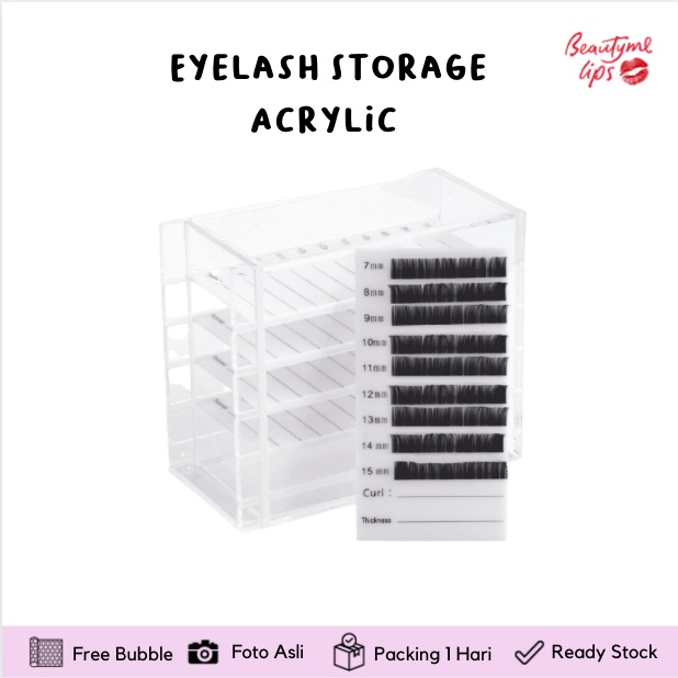 TRAY BOX STORAGE EYELASH EXTENSION ACYLIC / RAK SUSUN ACRYLIC EYELASH EXTENSION / Eyelash Storage Acrylic Tempat Bulumata Extension Sambung Korea !!