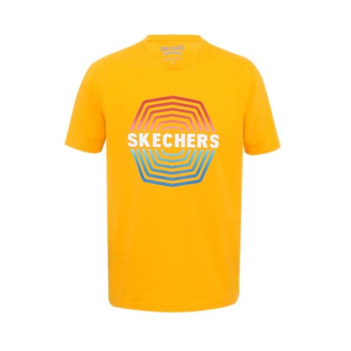 Skechers Men Graphic Tee Men's T-shirt - Yellow