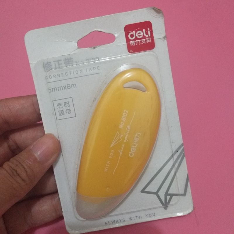 

deli opaque yellow correction tape