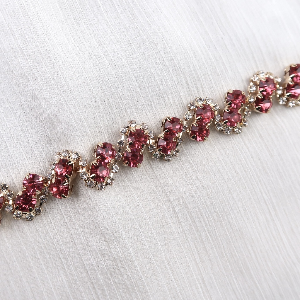 Payet Rangkai Renee | Kristal Swarovski Cantik Mewah Import Jahit Tempel Fancy Bridal Rhinestone | I